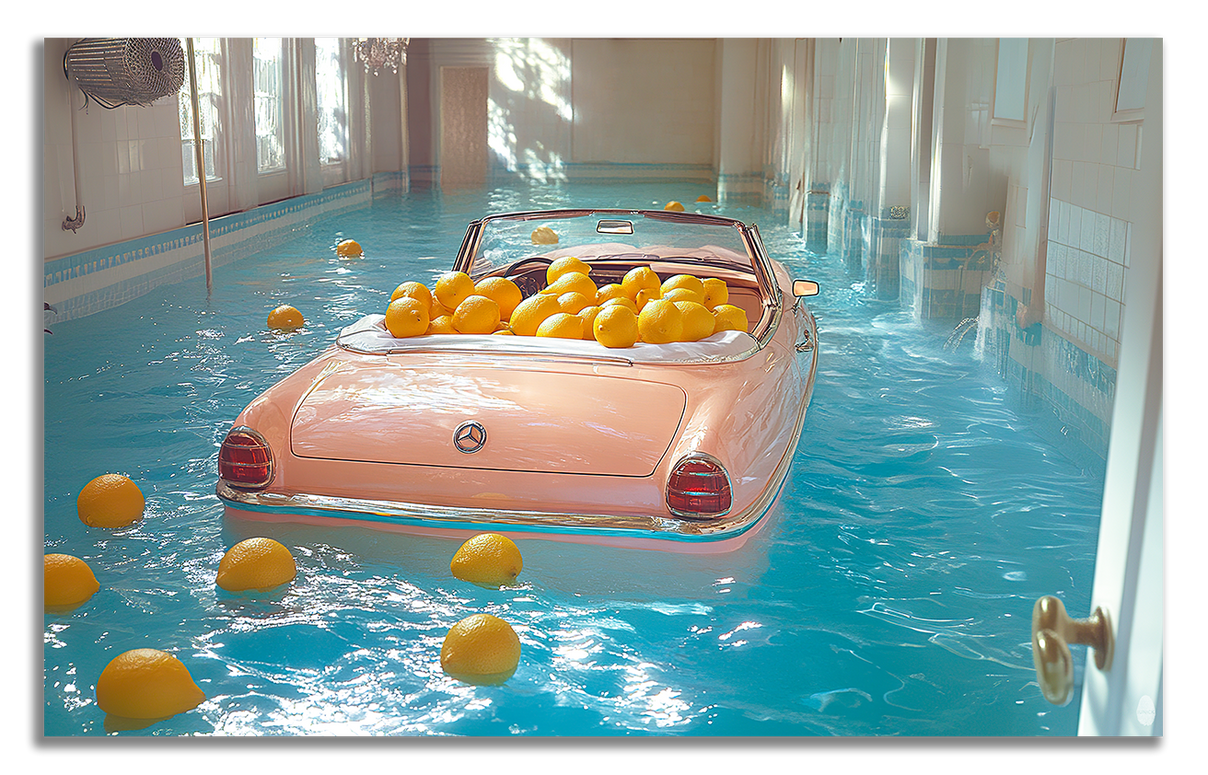 Fiesta retro en la piscina