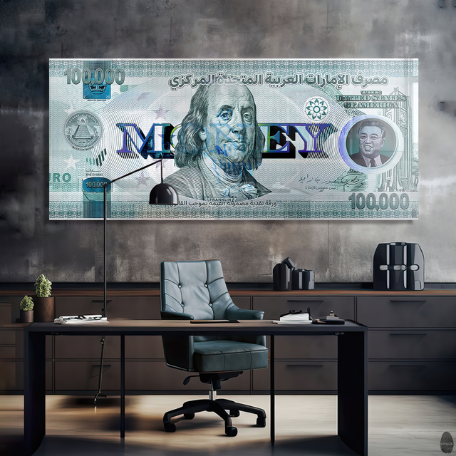 Acrylic wall: The World Cash Flow